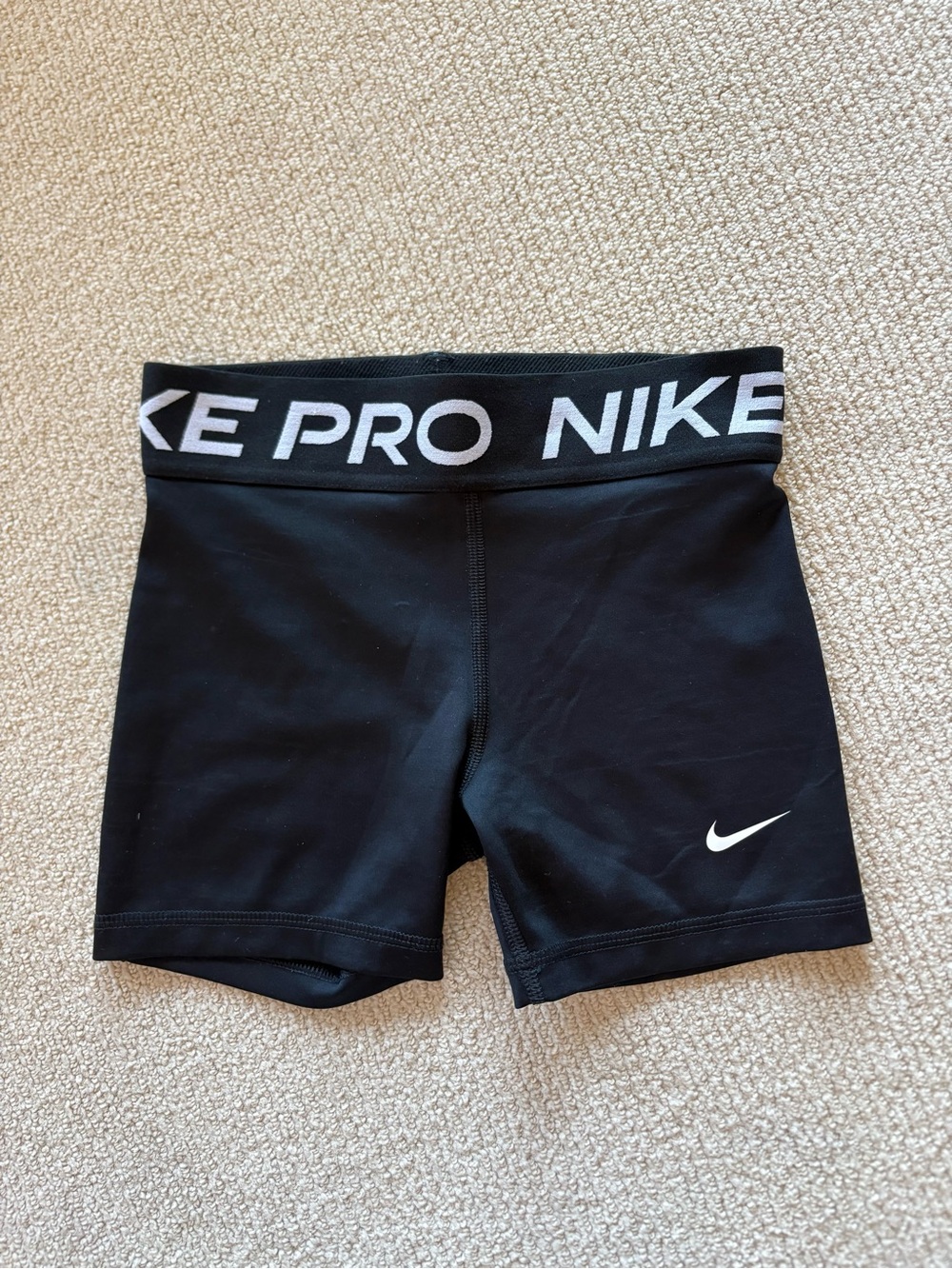 Nike Pro Black Girls' Training Shorts Dri Fit M